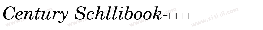 Century Schllibook字体转换